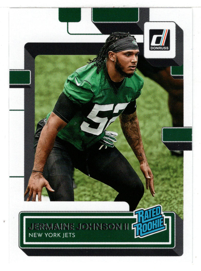 Jermaine Johnson II RC - New York Jets - Rated Rookie (NFL Football Card) 2022 Donruss # 358 Mint