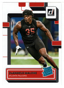 DeAngelo Malone RC - Atlanta Falcons - Rated Rookie (NFL Football Card) 2022 Donruss # 386 Mint
