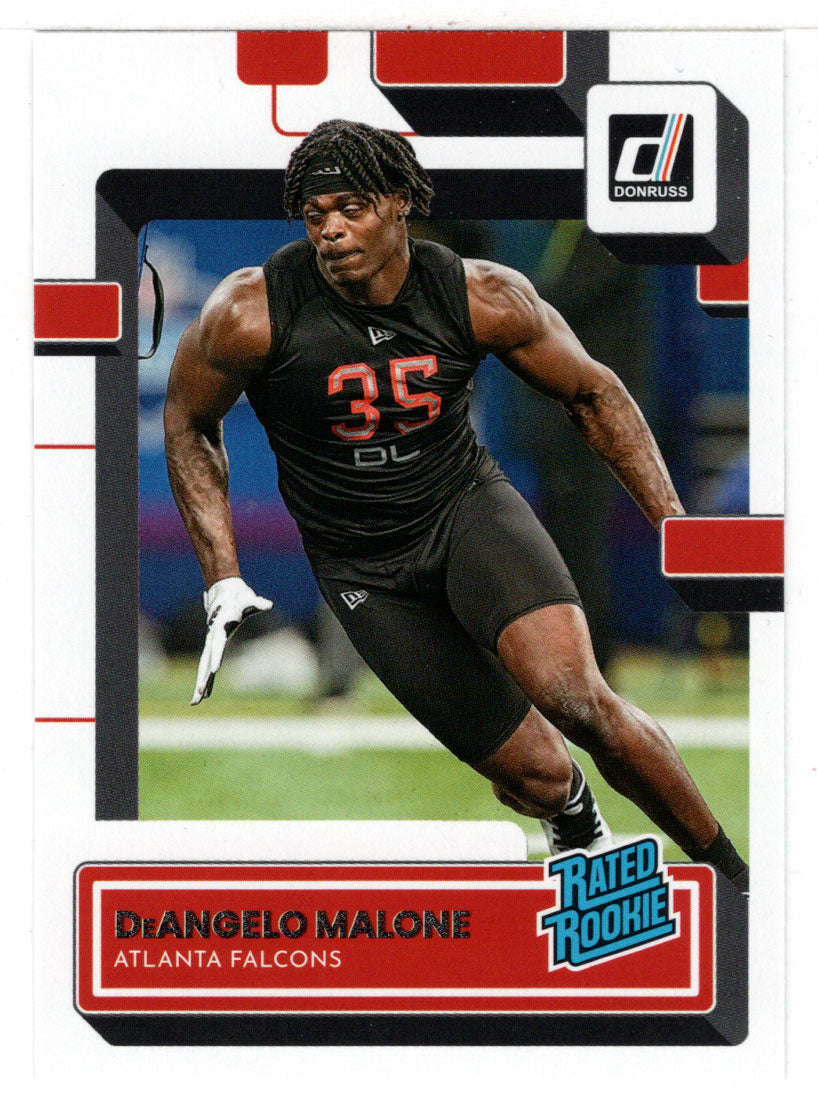 DeAngelo Malone RC - Atlanta Falcons - Rated Rookie (NFL Football Card) 2022 Donruss # 386 Mint