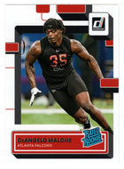 DeAngelo Malone RC - Atlanta Falcons - Rated Rookie (NFL Football Card) 2022 Donruss # 386 Mint