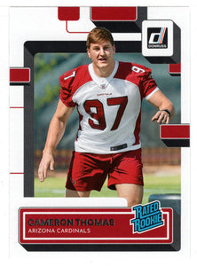 Cameron Thomas RC - Arizona Cardinals - Rated Rookie (NFL Football Card) 2022 Donruss # 389 Mint