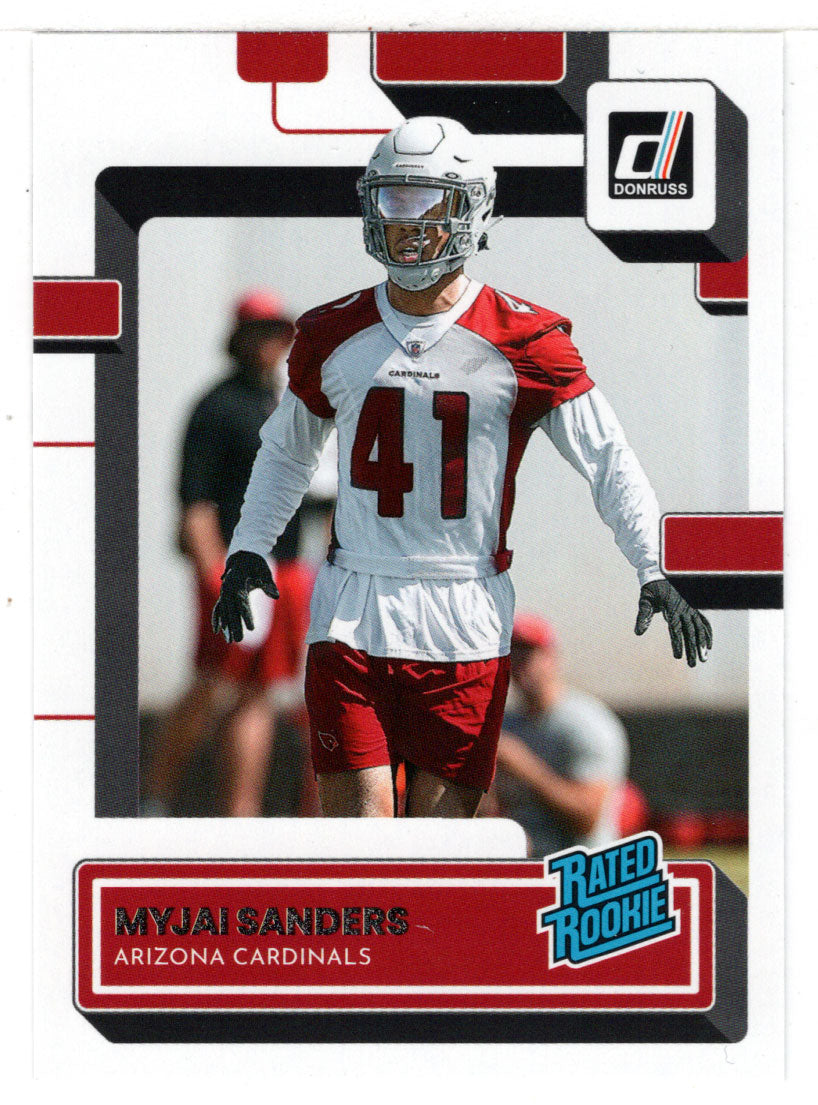 Myjai Sanders RC - Arizona Cardinals - Rated Rookie (NFL Football Card) 2022 Donruss # 390 Mint