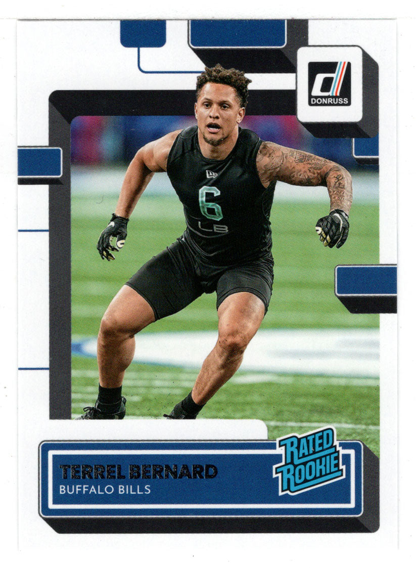 Terrel Bernard RC - Buffalo Bills - Rated Rookie (NFL Football Card) 2022 Donruss # 397 Mint