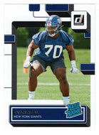 Evan Neal RC - New York Giants - Rated Rookie (NFL Football Card) 2022 Donruss # 398 Mint