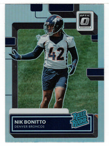 Nik Bonitto - Denver Broncos - Optic Rated Rookies Preview Holo (NFL Football Card) 2022 Donruss # P-380 Mint