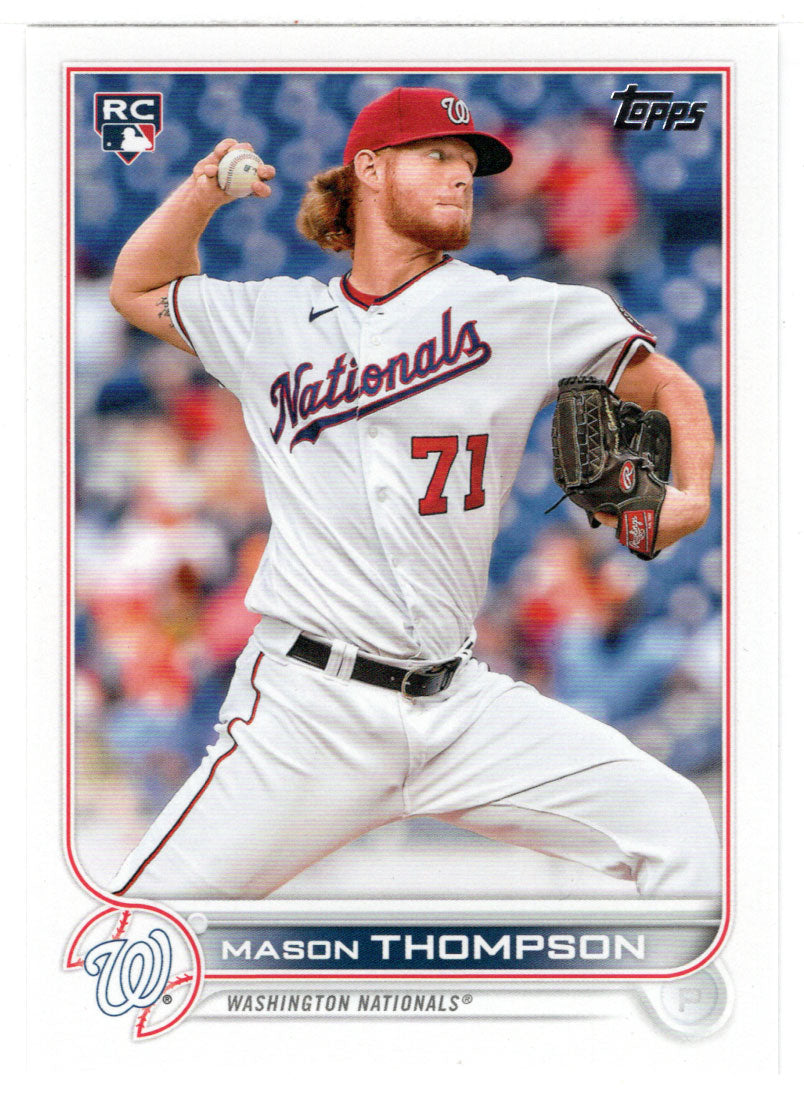 Mason Thompson RC - Washington Nationals (MLB Baseball Card) 2022 Topps # 38 Mint