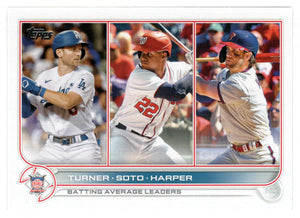 Bryce Harper - Trea Turner - Juan Soto - League Leaders (MLB Baseball Card) 2022 Topps # 59 Mint