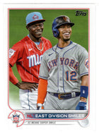 Jazz Chisholm - Francisco Lindor - National League Smiles (MLB Baseball Card) 2022 Topps # 98 Mint