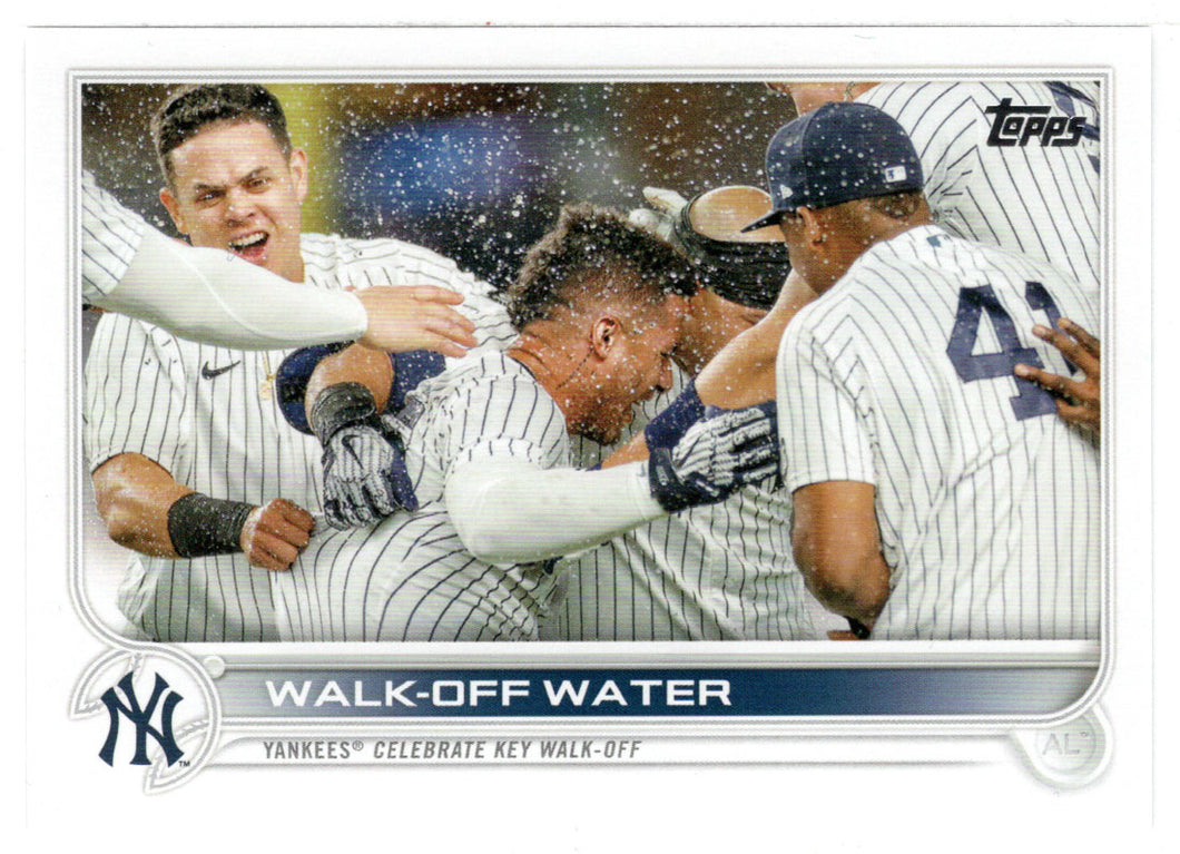 Gleyber Torres - Miguel Andujar - New York Yankees - Walk-Off Water (MLB Baseball Card) 2022 Topps # 119 Mint