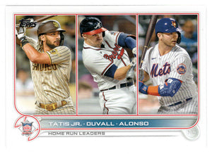 Fernando Tatis Jr. - Adam Duvall - Pete Alonso - League Leaders (MLB Baseball Card) 2022 Topps # 146 Mint