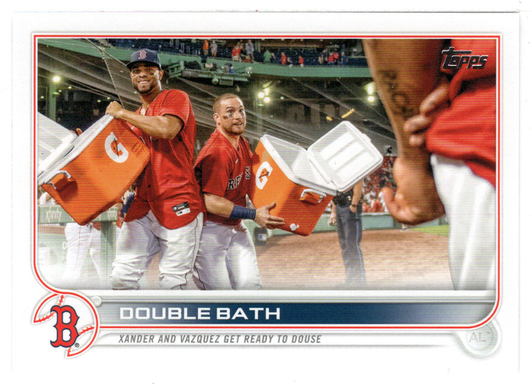 Xander Bogaerts - Christian Vazquez - Boston Red Sox - Double Bath (MLB Baseball Card) 2022 Topps # 229 Mint