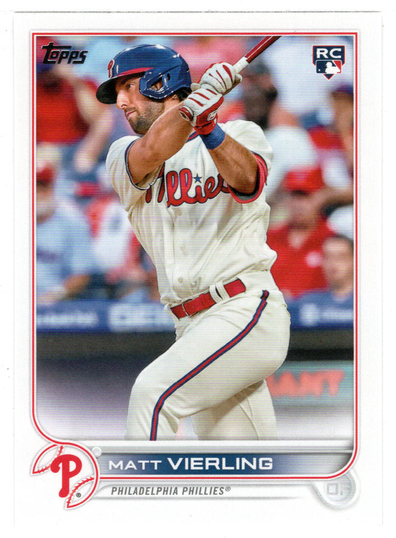 Matt Vierling RC - Philadelphia Phillies (MLB Baseball Card) 2022 Topps # 316 Mint