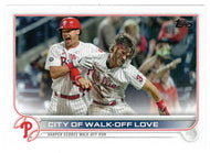 Bryce Harper - Philadelphia Phillies - City of Walk-Off Love (MLB Baseball Card) 2022 Topps # 321 Mint