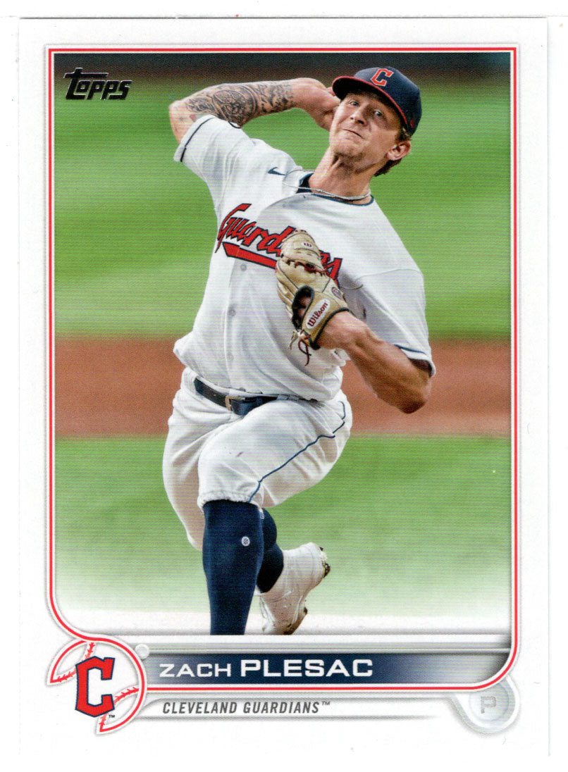 Zach Plesac - Cleveland Guardians (MLB Baseball Card) 2022 Topps # 377 Mint
