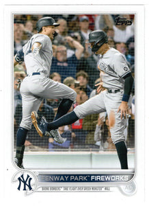 Aaron Judge - Giancarlo Stanton - New York Yankees - Fenway Park Fireworks (MLB Baseball Card) 2022 Topps # 399 Mint