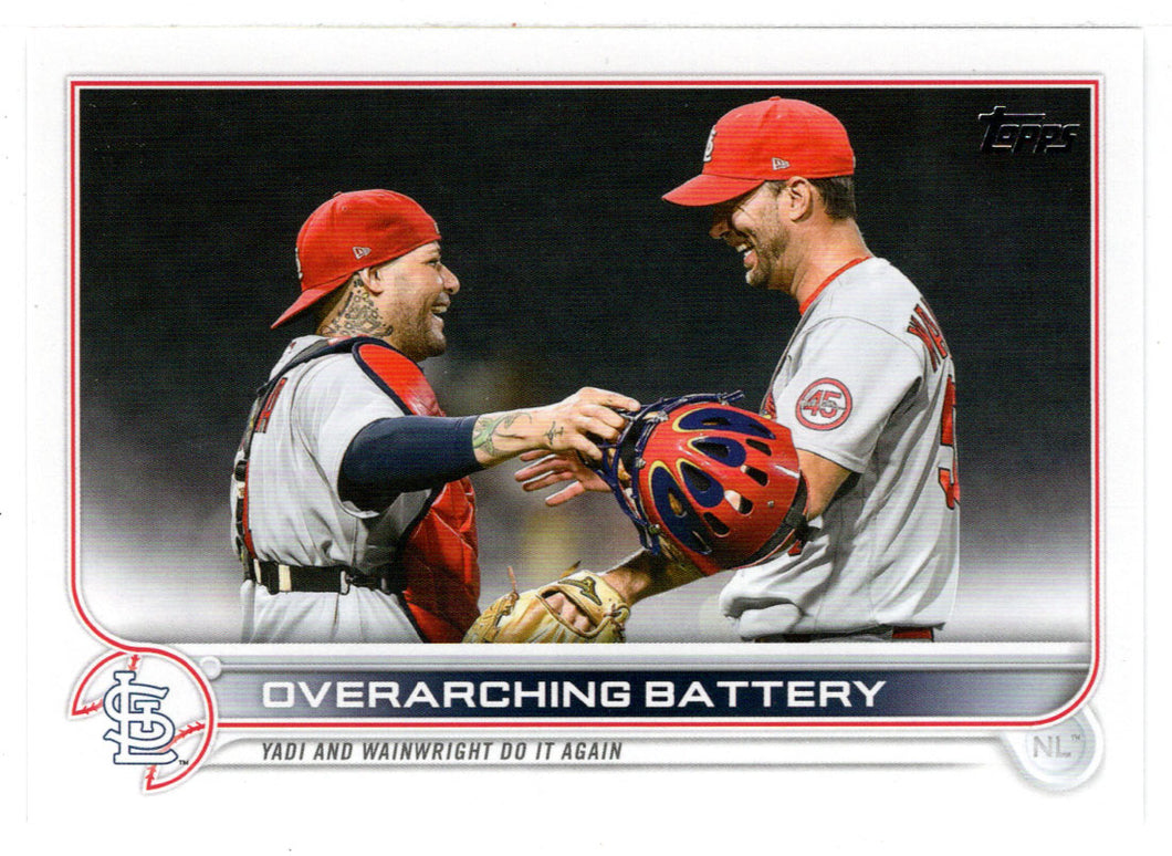 Adam Wainwright - Yadier Molina - St. Louis Cardinals - Overarching Battery (MLB Baseball Card) 2022 Topps # 473 Mint