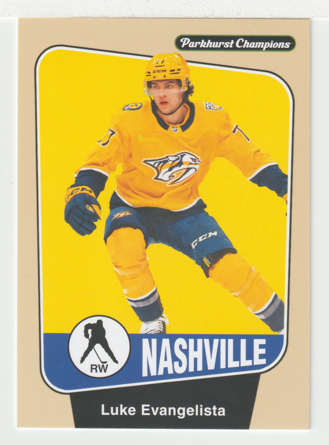 Luke Evangelista - Nashville Predators (NHL Hockey Card) 2024-25 Parkhurst Champions # 197 Mint