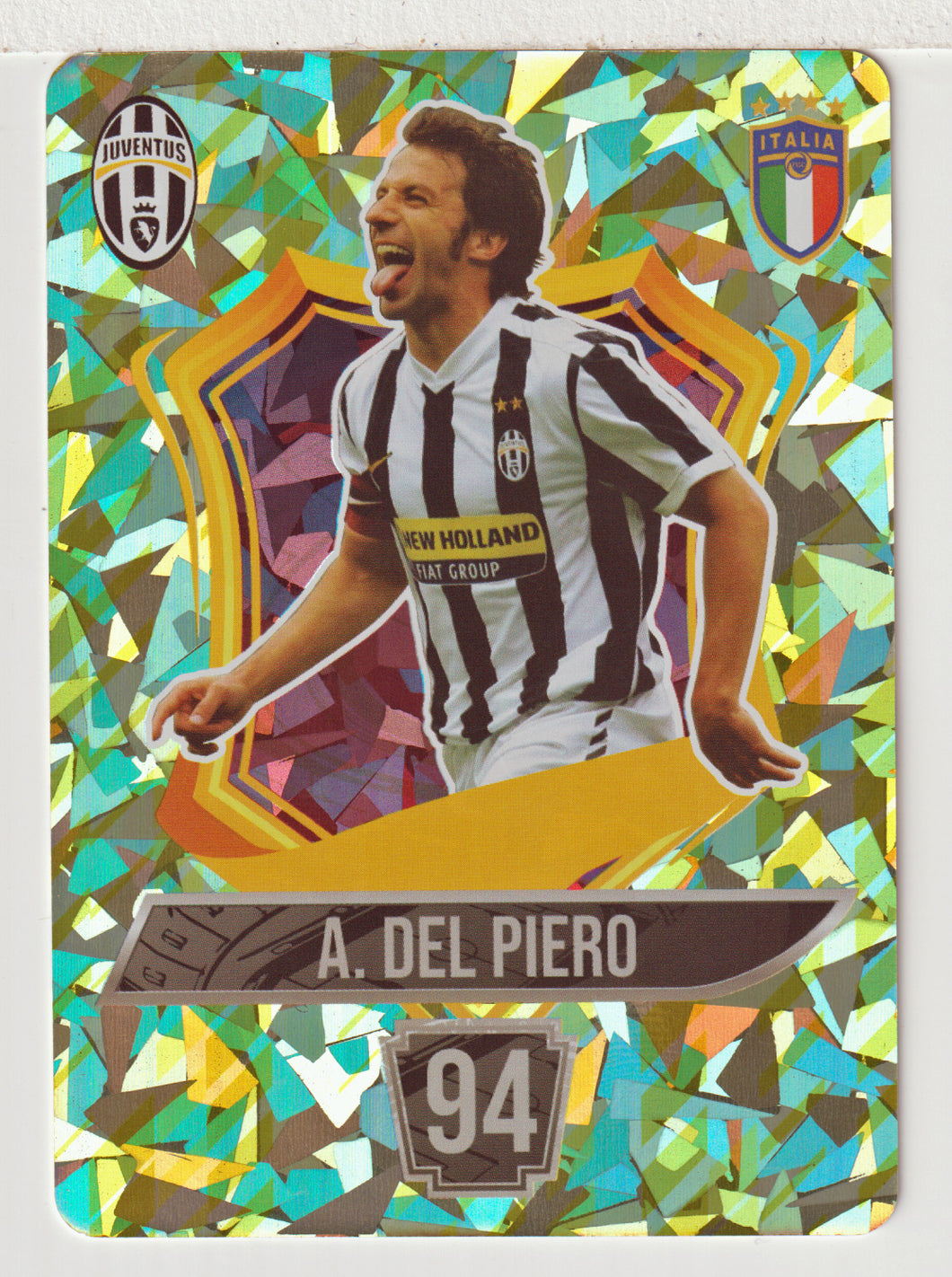 Alessandro Del Piero - Juventus FC - Holo (Soccer Trading Card) 2024-25 Grass Games # 94 Points - Mint