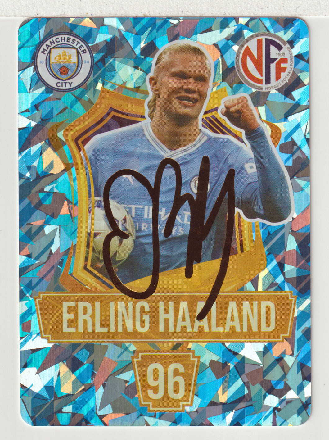 Erling Haaland - Manchester City FC - Holo - Autographic (Soccer Trading Card) 2024-25 Grass Games # 96 Points - Mint