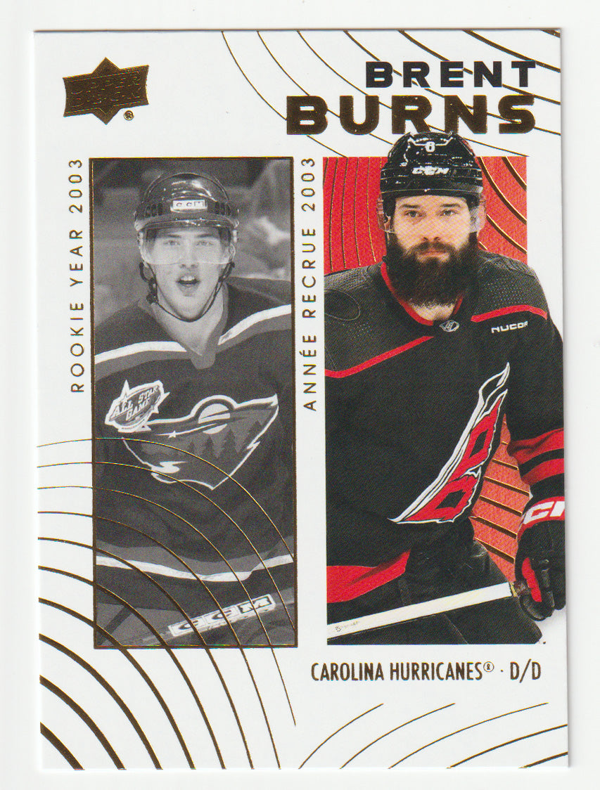 Brent Burns - Carolina Hurricanes - Minnesota Wild (NHL Hockey Card) 2024-25 Upper Deck Tim Hortons Retrospective Rookies # 25 Mint
