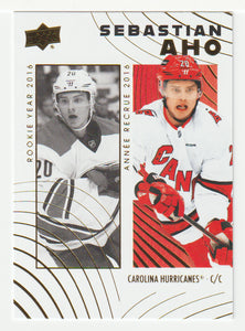 Sebastian Aho - Carolina Hurricanes (NHL Hockey Card) 2024-25 Upper Deck Tim Hortons Retrospective Rookies # 28 Mint