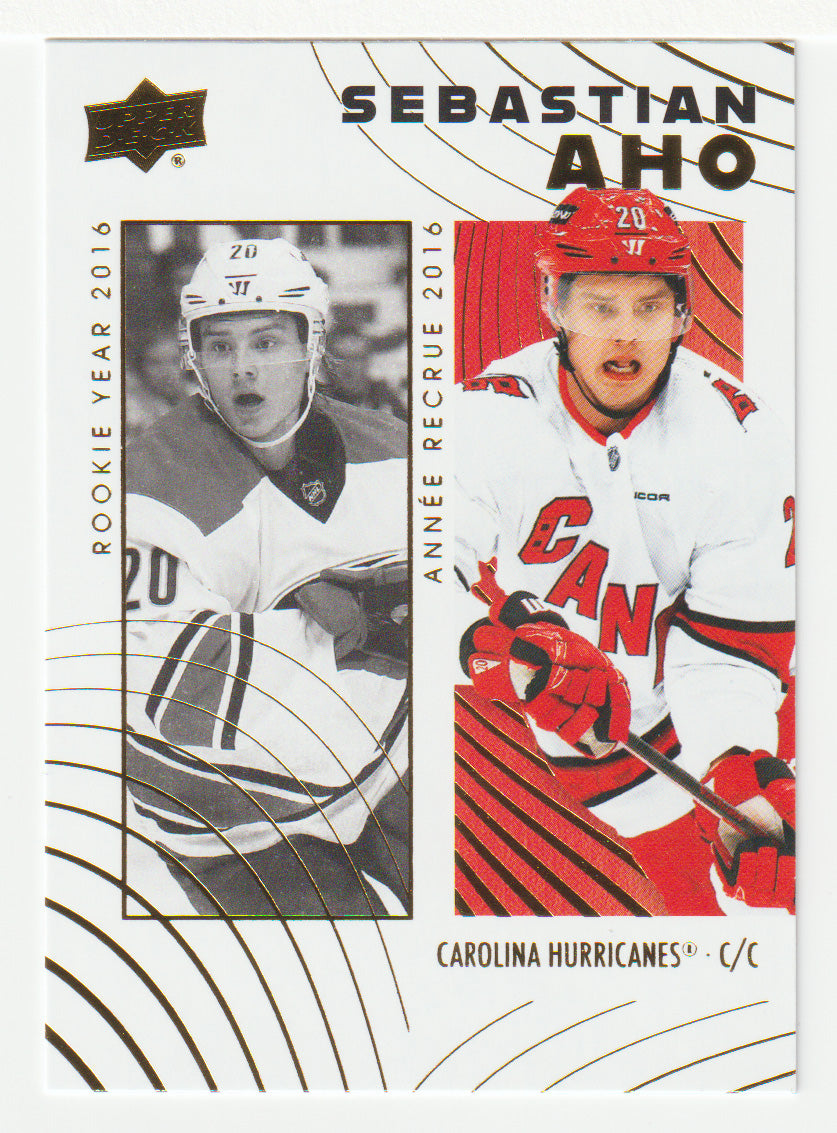 Sebastian Aho - Carolina Hurricanes (NHL Hockey Card) 2024-25 Upper Deck Tim Hortons Retrospective Rookies # 28 Mint