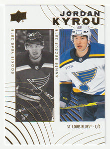 Jordan Kyrou - St. Louis Blues (NHL Hockey Card) 2024-25 Upper Deck Tim Hortons Retrospective Rookies # 33 Mint
