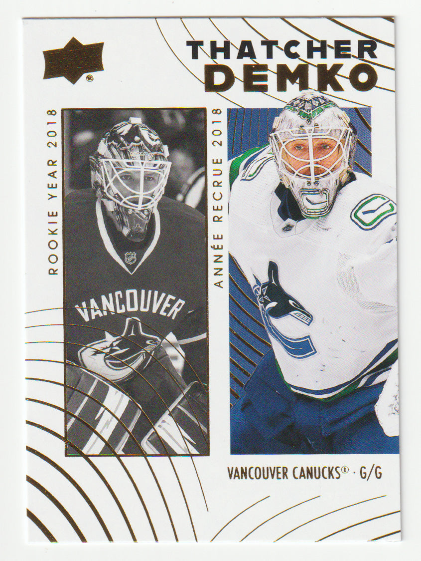 Thatcher Demko - Vancouver Canucks (NHL Hockey Card) 2024-25 Upper Deck Tim Hortons Retrospective Rookies # 63 Mint