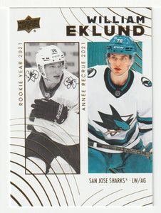 William Eklund - San Jose Sharks (NHL Hockey Card) 2024-25 Upper Deck Tim Hortons Retrospective Rookies # 74 Mint