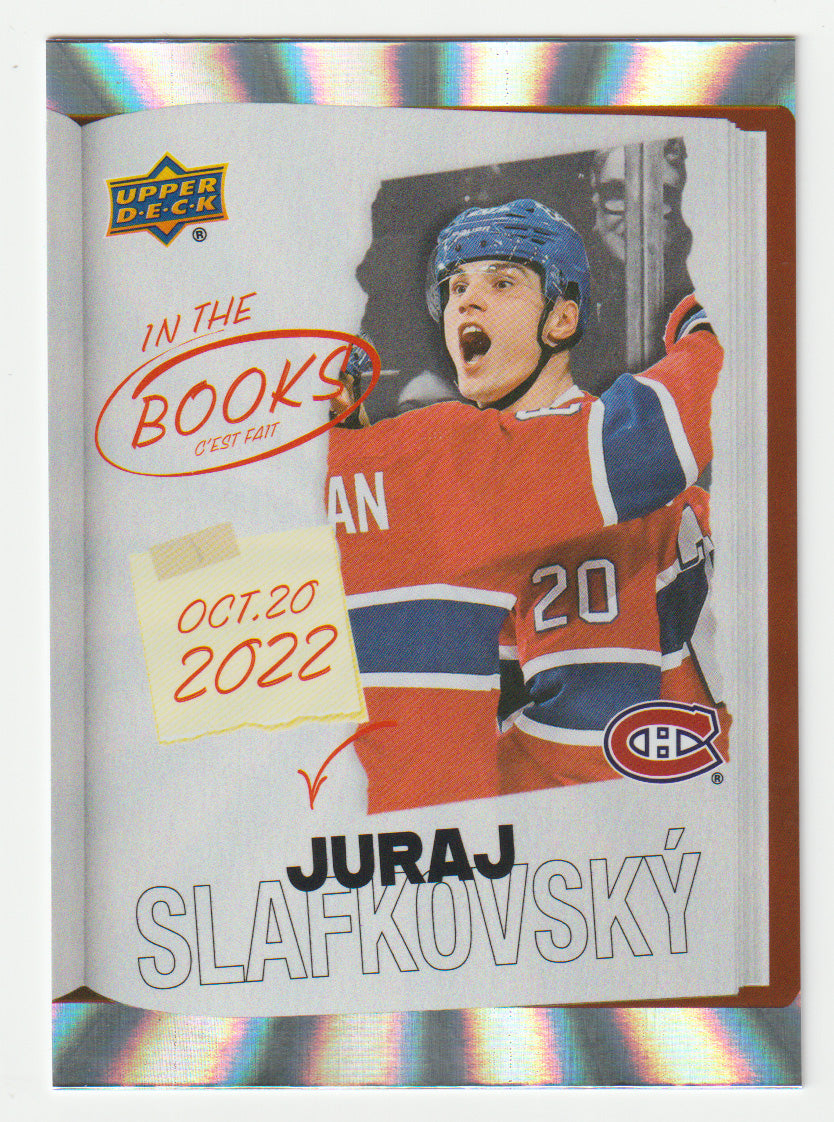 Juraj Slafkovsky - Montreal Canadiens - In the Books (NHL Hockey Card) 2024-25 Upper Deck Tim Hortons Retrospective Rookies # ITB-10 Mint