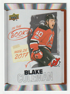 Blake Coleman - New Jersey Devils - In the Books (NHL Hockey Card) 2024-25 Upper Deck Tim Hortons Retrospective Rookies # ITB-11 Mint