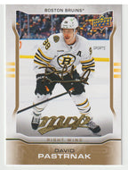 David Pastrnak - Boston Bruins - 10th Anniversary Gold Script (NHL Hockey Card) 2024-25 Upper Deck MVP # MR-9 Mint