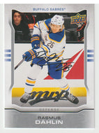 Rasmus Dahlin - Buffalo Sabres - 10th Anniversary Silver Script (NHL Hockey Card) 2024-25 Upper Deck MVP # MR-26 Mint