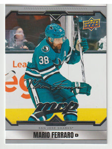 Mario Ferraro - San Jose Sharks - Silver Script (NHL Hockey Card) 2024-25 Upper Deck MVP # 74 Mint