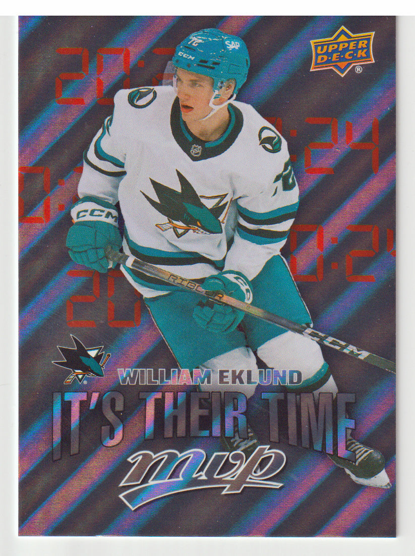 William Eklund - San Jose Sharks - It's Their Time (NHL Hockey Card) 2024-25 Upper Deck MVP # IT-3 Mint