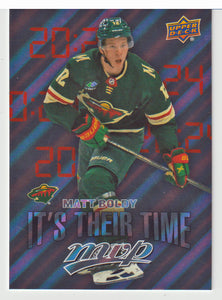 Matt Boldy - Minnesota Wild - It's Their Time (NHL Hockey Card) 2024-25 Upper Deck MVP # IT-21 Mint