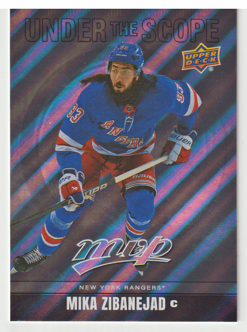 Mika Zibanejad - New York Rangers - Under the Scope (NHL Hockey Card) 2024-25 Upper Deck MVP # US-11 Mint