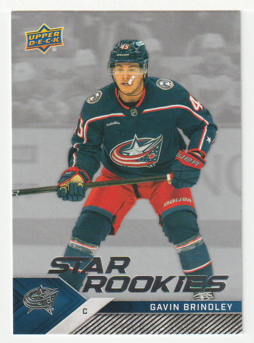 Gavin Brindley RC - Columbus Blue Jackets (NHL Hockey Card) 2024-25 Upper Deck Star Rookies # 6 Mint