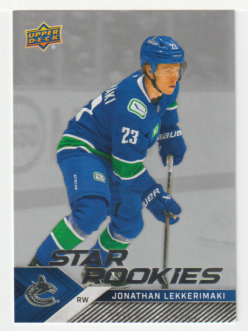 Jonathan Lekkerimaki RC - Vancouver Canucks (NHL Hockey Card) 2024-25 Upper Deck Star Rookies # 22 Mint