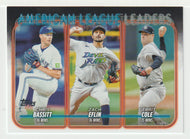 Chris Bassitt - Zach Eflin - Gerrit Cole - League Leaders (MLB Baseball Card) 2024 Topps # 57 Mint