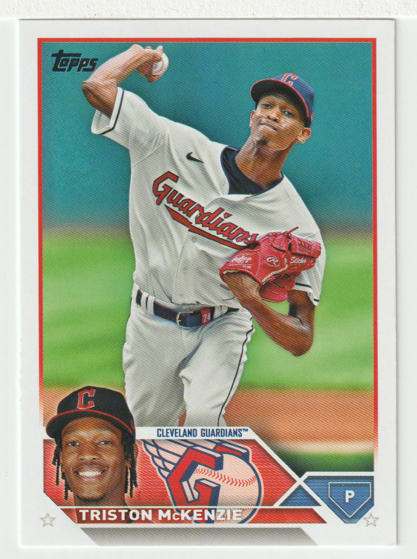 Triston McKenzie - Cleveland Guardians (MLB Baseball Card) 2023 Topps # 65 Mint