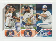 Framber Valdez - Justin Verlander - Alek Manoah - League Leaders (MLB Baseball Card) 2023 Topps # 82 Mint