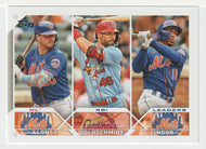 Paul Goldschmidt - Pete Alonso - Francisco Lindor - League Leaders (MLB Baseball Card) 2023 Topps # 240 Mint