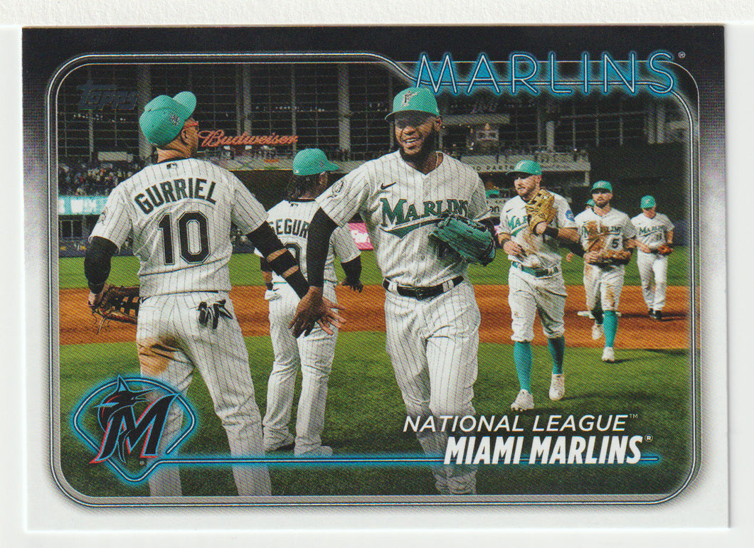 Miami Marlins Team Card (MLB Baseball Card) 2024 Topps # 252 Mint