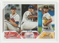 Yu Darvish - Julio Urias - Kyle Wright - League Leaders (MLB Baseball Card) 2023 Topps # 284 Mint