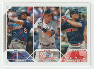 Aaron Judge - Luis Arraez - Xander Bogaerts - League Leaders (MLB Baseball Card) 2023 Topps # 289 Mint