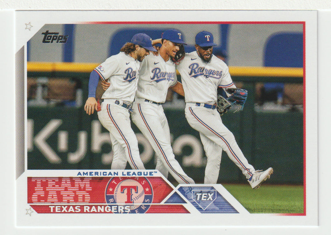 Texas Rangers Team Card (MLB Baseball Card) 2023 Topps # 292 Mint