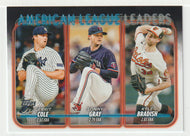 Sonny Gray - Gerrit Cole - Kyle Bradish - League Leaders (MLB Baseball Card) 2024 Topps # 324 Mint