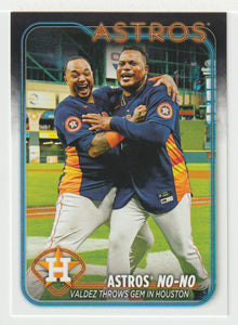 Framber Valdez - Houston Astros - No-Hitter (MLB Baseball Card) 2024 Topps # 329 Mint