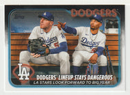 Freddie Freeman - Mookie Betts - Los Angeles Dodgers - Dangerous Line-Up (MLB Baseball Card) 2024 Topps # 401 Mint